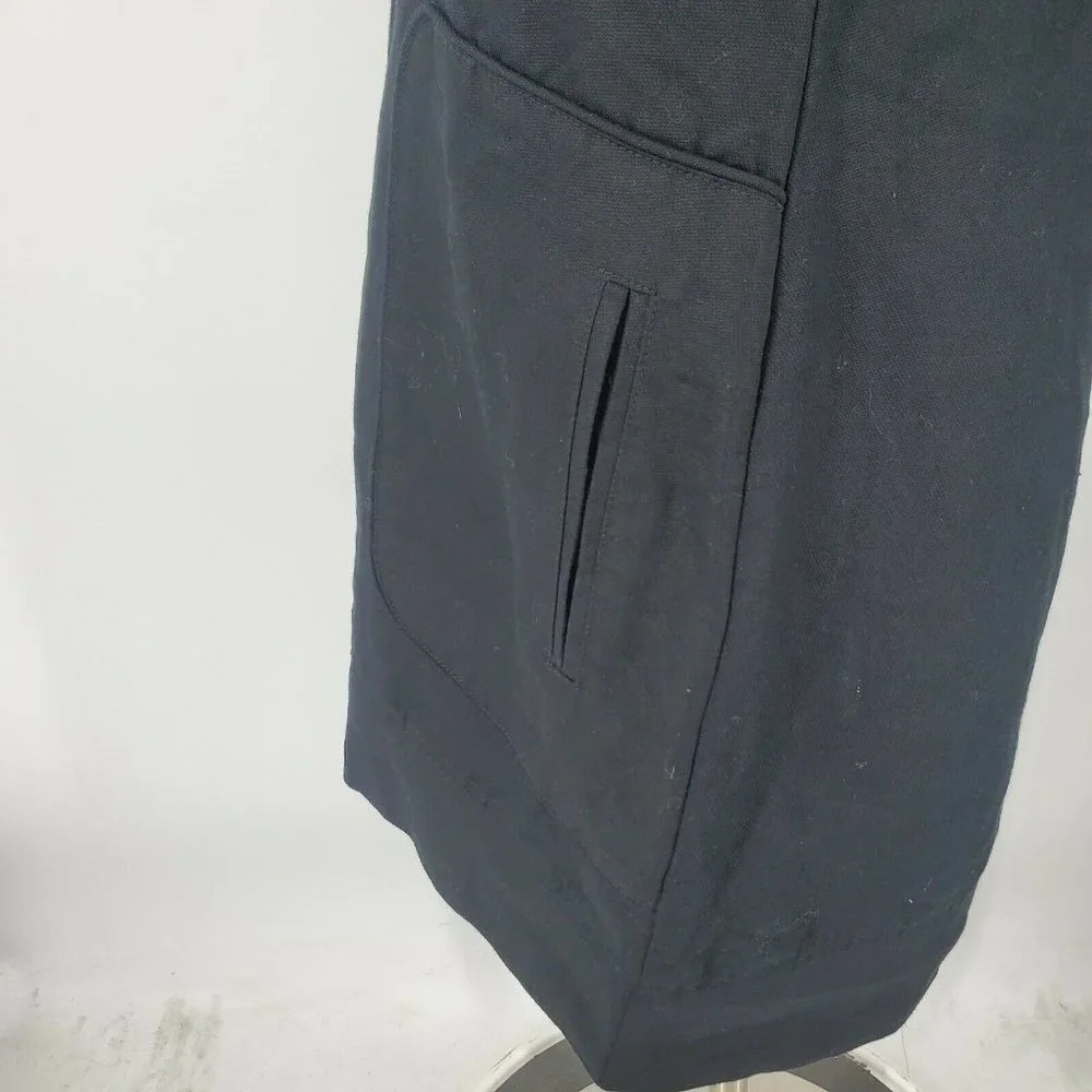 Avec‎ Les Filles Shift Dress Front Pockets Casual Black Linen Blend sz M - Picture 7 of 12